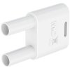 Stäubli 664010-29 SKS2-4N-19 white connector, Ø4 mm pin, insulated brass