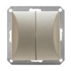 Opal Wyłącznik Łącznik Podwójny Do Ramki Satyna Wp-2/M Op Pi
