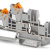 Blok zacisków na szynę DIN Phoenix Contact 3206377 poziomy: 2 QTTCB 1 5/2P-PV Szary 500 V 0.25 to 1.5 mm² wtyczka