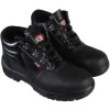 Scan JC-B917 4 D-Ring Chukka Safety Boots Black UK 5 EUR 38