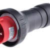 Wzmocnione złącze zasilania 32A Wtyczka 415 V 3P + N + E Męski Eaton Czarny Montaż na kablu, IP66
