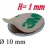Magnes neodymowy okrągły 10x 1mm z klejem