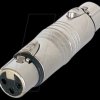 NA3FF Adapter XLR socket/socket, 3-pin