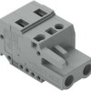 Socket header, 2 pole, pitch 7.5 mm, angled, gray, 231-202/026-000