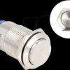 20985 Stainless steel pushbutton, M19, 3x solder connections, IP65