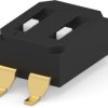 DIP switche, Off-On, 2 pole, straight, 0.025 A/24 VDC, 2319848-2