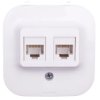 FORIX Gniazdo komputerowe podwójne RJ45 kat.5e UTP białe 782428