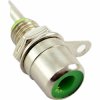 Gniazdo RCA cinch zielone przykręcane lutowane 6mm