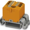 Distribution block, push-in connection, 0.14-4.0 mm², 7 pole, 24 A, 8 kV, orange, 3273216
