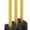 Pin header, 3 pole, pitch 1.27 mm, straight, black, 10060452