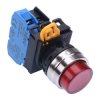 YW4L-M2E10Q4R Red 24V illuminated 22mm Metal Bezel Momentary Push Button Switch NO IP65 IDEC