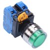 YW4L-AF2E20Q4G Green 24V illuminated 22mm Metal Bezel Maintained Shrouded Push Button Switch 2NO IP65 IDEC