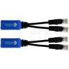 Splitter P-POE2 RJ45 kat.5e do zasilania 2 kamer IP PoE za pomocą skrętki LAN (2x RJ45 <-> 1x RJ45) Pulsar