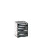 Szafa 5, kolor: Szary, materiał: Stal, 800 mm x 750mm x 650 mm, Bott