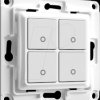 WS4 WHITE Shelly wall pushbutton, white, 4-fold