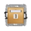 MINI Gniazdo USB-AA 2.0 złoty 29MGUSB-1 KARLIK