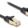kabel LAN Delock 80328, 1 szt., RJ45, CAT 6a, S/FTP, 5.00 m, czarny