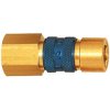 Quick-release coupling, L 47 mm, 35 bar, brass, for hose, 107632