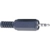 TruComponents 202687 2.5 mm audio jack Plug, straight,Pins:3 Stereo Black