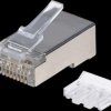 790680 CAT6A Modular Plugs, STP, 3-prong, 90 pcs