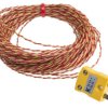 Termopara z odsłoniętym złączem K średnica 1/0.3mm długość 10m -75°C do +250°C Wtyk miniaturowy RS PRO