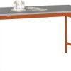 Manuflex BB3054.2001 Stacja bazowa stacjonarna z płytą z blachą w czerwonoponie RAL 2001, szer. X gł. X wys.: 1500 x 600