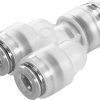 Złączka pneumatyczna Wciskane 10 mm Wciskane 8 mm Festo Adapter rozgałęźny do rur