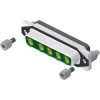 D-Sub socket, 5 pole, 5W5, equipped, straight, solder pin, 15-007093