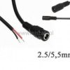 Kabel; przedłużacz DC 2.5/5.5 1m