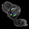 Ładowarka USB x2 z funkcją Quick Charge i miernikiem napięcia; Peiying