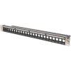 Patch panel pusty RACK 19 1U na 24 moduły keystone czarny STP DIGITUS