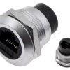 Gniazdo przyłączeniowe RJ45 - RJ45 CAT 6 do zabudowy na panel srebrny