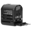 Adapter podróżny Virone TA6 Go World USB - Adapter turystyczny do gniazdek USA UK EU AUS 2×USB 2,4A czarny