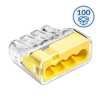 Szybkozłączka wtykowa SCP4 do drutów i wielodrutów 0,75…4 mm2 4-torowa 100szt. 88000004S SIMET