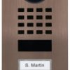 DoorBird D1102V Unterputz Wideodomofon IP WLAN, LAN Jednostka zewnętrzna stal szlachetna V2A (szczotkowana), Brązowy wyg