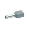 Klauke 87412 Twin Ferrule 4mm² Partially Insulated Grey 100 pieces