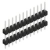 Pin header, 12 pole, pitch 2.54 mm, straight, black, 10056511