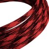 Oplot poliestrowy 4/8 mm, czarno-czerwony, 1mb