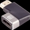 SP10-01053 HDMI connector/socket adapter, 8K 60 Hz, angled right