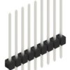 Pin header, 9 pole, pitch 2.54 mm, straight, black, 10046814