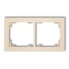 DECO Ramka podwójna beżowy 1DR-2