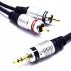 Kabel do przesyłania audio i wideo 1m wtyk 2x RCA CINCH 1x minijack