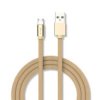 Kabel Micro Usb 1M 2,4A W Oplocie Złoty 8495