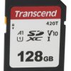 Karta SD SD, 128 GB Nie 3D, Transcend SDC -25 → +85°C