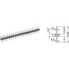 IC plug-in adapter strip, 32 pole, pitch 2.54 mm, CuZn alloy, tin plated, MKLP 41 Z 32