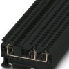 Through terminal block, spring balancer connection, 0.08-6.0 mm², 3 pole, 32 A, 8 kV, black, 3037407