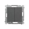 Simon 55 Przycisk poczwórny (moduł) 10 AXm, 250 V~, szybkozłącza Grafitowy mat TP4.01/116