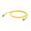 kabel LAN Weidmüller 1251580005, 1 szt., RJ45, CAT 6a, S/FTP, 0.50 m, żółty