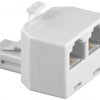 T-Adapter ISDN Wtyk RJ11/RJ14 (6P4C) 2 gniazd RJ11/RJ14 (6P4C)