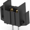 Pin header, 2 pole, pitch 4.2 mm, straight, black, 2-640497-4